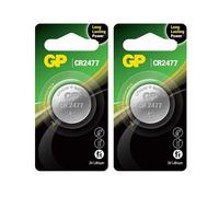 2x GP CR2477 3V Pilas Botón Celda Moneda Litio Blister