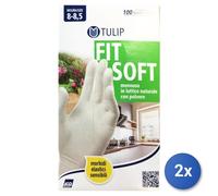 2X Guantes 100 Piezas De Látex Tulip L Sensibles