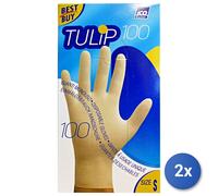 2X Guantes 100 Piezas De Látex Tulip S Sensibles