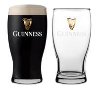 2x Guinness Vasos de Pinta - 568ml (20oz) - Grande Reutilizable Cerveza Artesanal Bebida Tulipán Inglesa Pub Cocina Tazas Juego - Por Rink Drink
