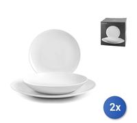 2X H&H Hollywood Servicios Mesa 18 Piezas Coupe