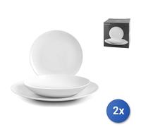 2X H&H Hollywood Servicios Mesa 18 Piezas Coupe