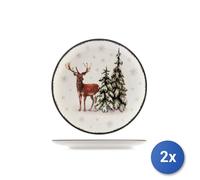 2x H&H Servicios 18 Piezas Tabla Wild Spirits En Cerámica Decorada