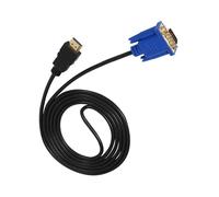 2X HDTV Oro Macho A VGA Hd-15 Macho 15Pin Cable de Adaptador 6Ft 1.8M 1080P