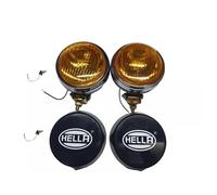 2x Hella Ámbar Amarillo Lente Luces de Conducción Punto Faros Cromado Borde