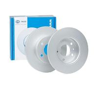 2x HELLA Disco de freno Trasero Ø264mm Altura: 42mm Espesor: 10mm Cantidad de Taladros: 5/6 Corona de Agujeros - Ø: 110mm macizo 8DD 355 106-111 Compatible con OPEL Zafira B A05 Astra H Caravan A04