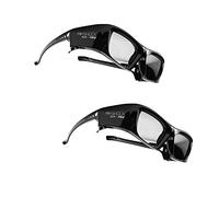 2X Hi-Shock DLP Pro 7G Black Diamond | DLP Link Gafas 3D compatibles con proyectores DLP 3D de Acer, BenQ, Viewsonic, Optoma, LG [Gafas con Obturador | 96-200 Hz - Recargables | DLP Link]