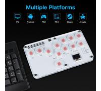 2X HitBox Fighting Stick Controller - Teclado para Juegos de Lucha con Luz RGB de Colores para PC, para PS3, para PS4 y para