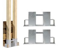 2x Holzstapelhilfe Sostenedor de la Pila de Madera Leña Estante de Chimenea