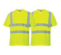 2X Hombre Alta Visibilidad Camiseta Ligero SPORTS Tela Transpirable 40+ Upf