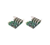 2X Hub Pci-e de 4 Puertos de Perfil Bajo A USB3.2Gen1 Adaptador de Tarjeta de Expansión Pci Express Sistemas Operativos USB1.1 / 2.0 / 3.0 de 5 Gbps