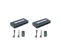 2X HUB PWM Ventilador 4 Pines y 5 V/3 Pines ARGB, Controlador Temperatura Ritmo Musical 1 A 6, Control Remoto del Ventilador Refrigeración Aura Sync,