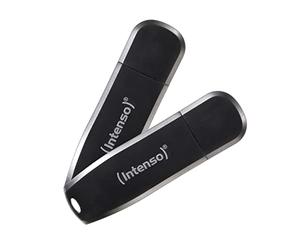 2X Intenso Speed Line 128 GB - Memoria USB de 128 GB USB 3.2 Gen 1x1, Negro