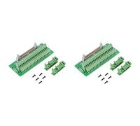2X Interfaz del PLC de Enchufe de Bloque de terminales de la Tarjeta de Derivación de Tira de Conector IDC40P 40Pin con el Soporte, para el PLC, Soporte del Carril DIN