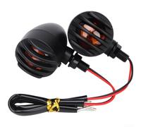 2x Intermitente LED Ámbar Rejilla para Moto 2x Intermitente | para estilo rejilla clásico, vintage, mejora estética, ámbar , visibilidad superior