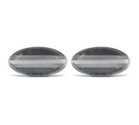 2x intermitente Normal/indicador lateral dinámico luz de señal giro coche for Peugeot 307 206 407 1007 Citroen C1-C5 Berlingo(Normal flashing,Clear lens)