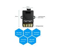 2X Interruptor de Control Remoto Inalámbrico de Encendido y Apagado de Alta Potencia de 30 A, Amplio Voltaje, Control Remoto RF433 de Larga Distancia