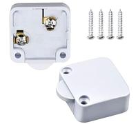 2X Interruptor de la Puerta Empuje de Superficie, Interruptor de Contacto para Puerta De Mueble 2A 250V Iluminación Interruptor Automático la luz de Puerta Del Interruptor del Empuje para Gabinete