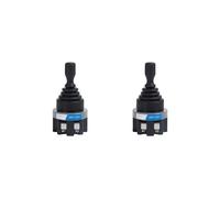 2X Interruptor Monopalanca de 2 Posiciones, Joystick de 30 mm, Interruptor Basculante, Reinicio, Interruptor Momentáneo de Enclavamiento Automático.