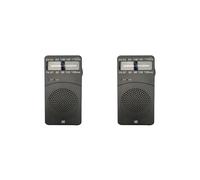 2X J-166 Pocket Portable Radio FM/AM Sintonización Digital Receptor de Radio FM87-108MHz Reproductor de Música MP3 Radios