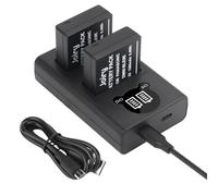 2X Joiry DMW-BLE9 DMW-BLG10 Doble USB Batería y Cargador para Panasonic Lumix DC-GX9 DMC-GF6 GF5 GX7 LX100 GF3 GX80 GX85 ZS60 TZ80 TZ95 ZS100 TZ100 DC-G100 TZ90 ZS70