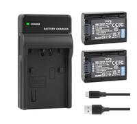 2X Joiry NP-FV50 baterías y Cargador Compatible con Sony HDR-CX220,HDR-CX430V,HDR-CX900,HDR-CX260V,HDR-CX580V,HDR-CX760V,HDR-PJ200,HDR-PJ230,HDR-PJ340,HDR-PJ380,HDR-PJ430V