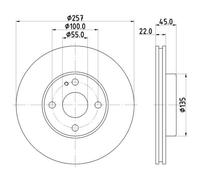 2X Juego Hella Discos De Freno Para Mazda 323 IV V C F S P MX-3 EC