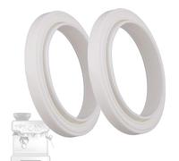 2x Junta tórica O-Ring para portafiltros de cafetera compatible con Sage Gastroback & Breville Grupo de preparación Junta del cabezal de preparación (blanco) ø 65 x 49 x 6,8 mm (con labio 10 mm)