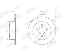 2x JURID Disco De Freno Sólido Ø281mm Para Toyota Camry Stufenheck AVV5_ XV5_