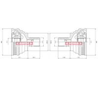 2x KAMOKA Set Rótulas Eje Motriz Delantero Detrás Izquierda Derecho para VW Golf