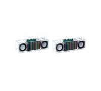 2X Kit de Altavoz DIY con LED Electrónico, Espectro Musical, Doble Canal, Práctica de Soldadura, Altavoz de 3 W, Amplificador 8002