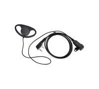 2X Kit de Auriculares con Auricular de un Solo Cable MIC PTT Mic D en Forma de 2 Pines Radio Auricular Walkie Talkie Gancho para la Oreja