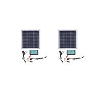 2X Kit de Panel Solar de 100 W y 12 V con Controlador de Carga MPPT, Panel Solar de Aluminio para Sistemas de Remolque de Barcos, Camping y