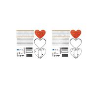 2X Kit de Práctica de Soldadura, Proyecto de Soldadura con Luz LED en Forma de Corazón, Kit Electrónico de Bricolaje con LED RGB para Estudiantes