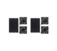 2X Kit de Ventilador de Panel Solar, Ventilador Solar de 10 W 12 V, Ventilador de Escape Portátil Impermeable para Exteriores con Cable de 2 M de
