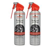 2x Kit Nigrin Reifen-Pflege Brillo Del Neumático Spray Limpiador Protección