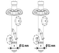 2x KYB 3338005+3338004 Amortiguadores Delanteros Para Peugeot 2008 I CU