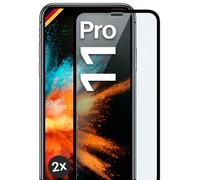 2x Lámina Blindada para Apple iPhone 11 Pro Cristal Real Pantalla Completa Cu...