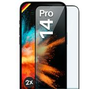 2x Lámina Blindada para Apple iPhone 14 Pro Cristal Real Full Screen Cover Pr...