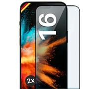 2x Lámina Blindada para Apple iPhone 16 Cristal Duro Real Full Screen Cover V...