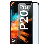 2x Lámina Blindada para Huawei P20 Pro Pantalla Cristal Real Full Screen...