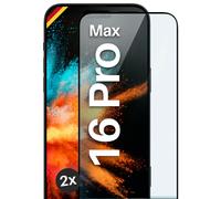 2x Lámina Protectora para Apple iPhone 16 Pro Max Cristal Pantalla Completa