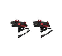 2X Lámpara de Iluminación Multifuncional para Bicicleta, Faros con Bocina, Luces de Carga USB para Bicicleta de Montaña, Equipo de Conducción