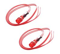 2X Lampara de Senal de Piloto Indicador de Neon Luz Roja AC 250V con 2 Alambres