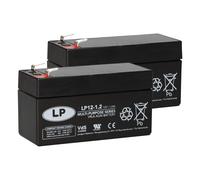 2x Landport Vrla AGM Stützbatterie 12V 1,2Ah - Batería Alimentación Abordo Pass