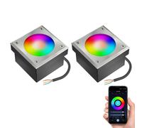 2x LED adoquín NEOLUM para exterior IP67 angular 10 x10cm in X53 RGB