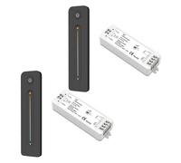 2X LED Atenuador 12V 5V 24V 36V 8A Interruptor RF Inalámbrico PWM con 2.4G Ajuste de Brillo Contacto Remoto para Tira de Un Solo Color Led