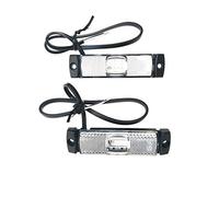 2 luces de gálibo LED blancas, 130 x 14,5 x 32, 12 V, 24 V, para remolques