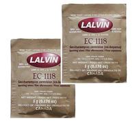 2x levadura seca Lalvin EC1118 5 g para vino blanco, vino rosado, vino de frutas, fermentación en frío, fermentación de vino espumoso