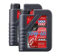 2x LIQUI MOLY 1525 Motorbike 4T Synth Street Race Motoröl 10W-60 1L